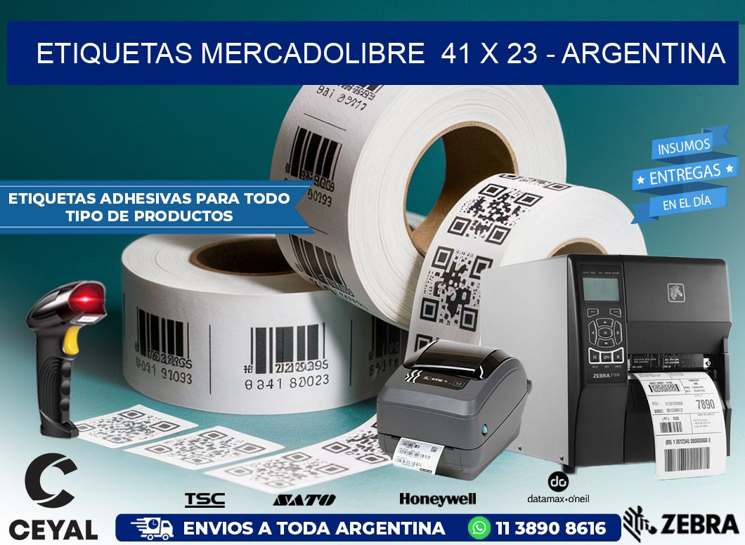 ETIQUETAS MERCADOLIBRE  41 x 23 – ARGENTINA