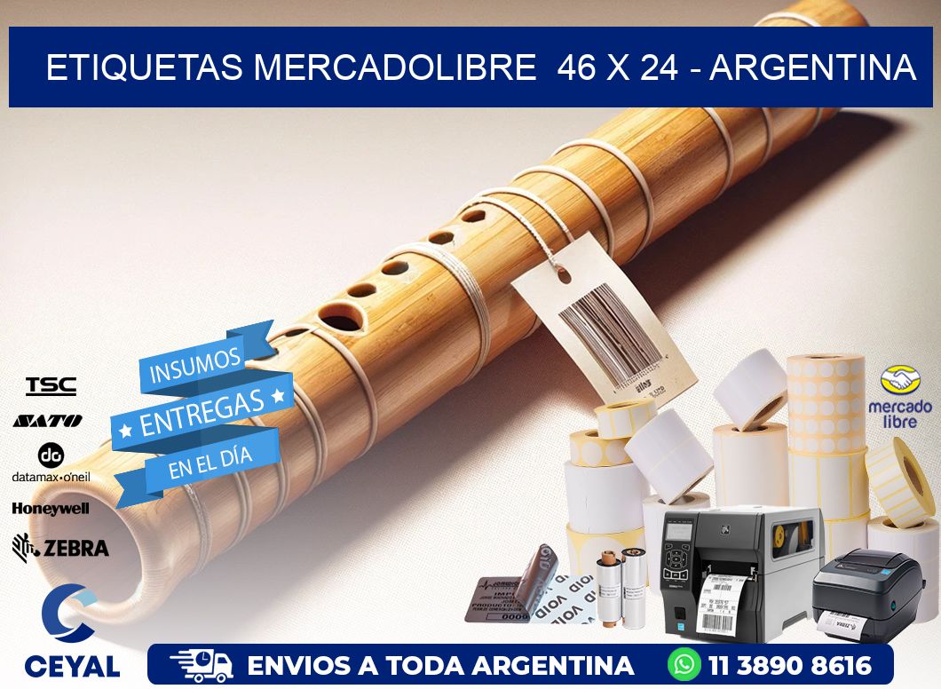 ETIQUETAS MERCADOLIBRE  46 x 24 - ARGENTINA