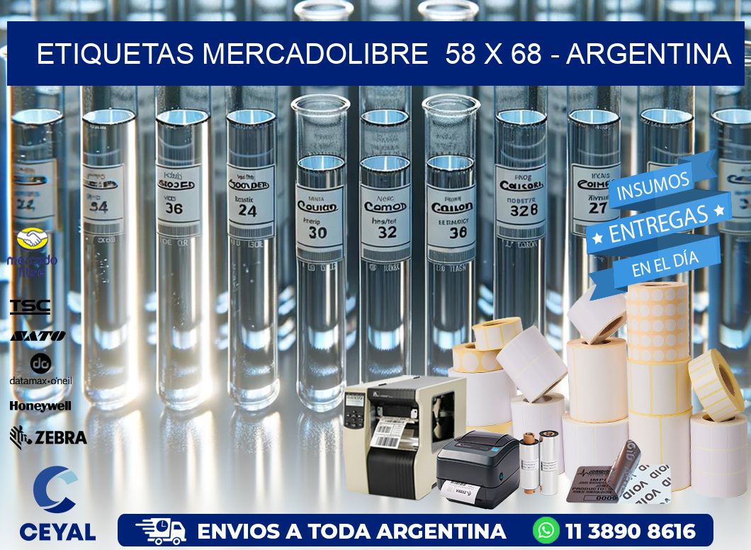 ETIQUETAS MERCADOLIBRE  58 x 68 – ARGENTINA