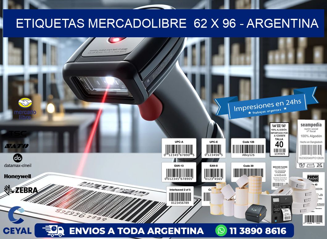 ETIQUETAS MERCADOLIBRE  62 x 96 – ARGENTINA