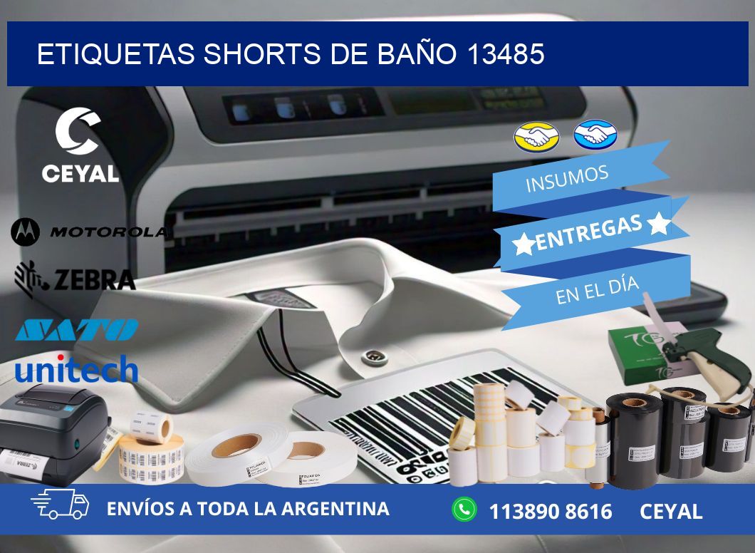 ETIQUETAS SHORTS DE BAÑO 13485