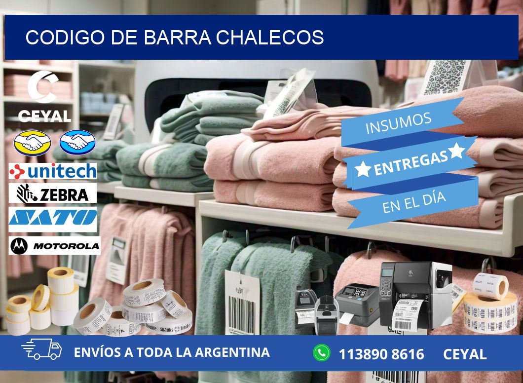 codigo de barra CHALECOS