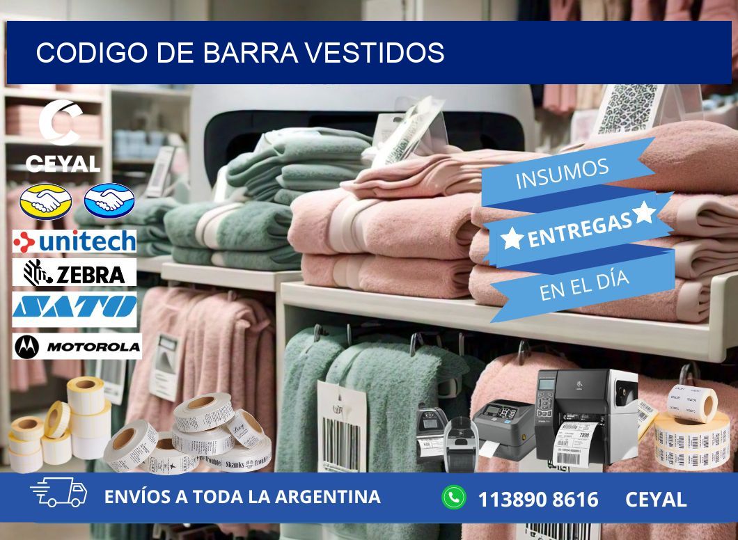 codigo de barra VESTIDOS