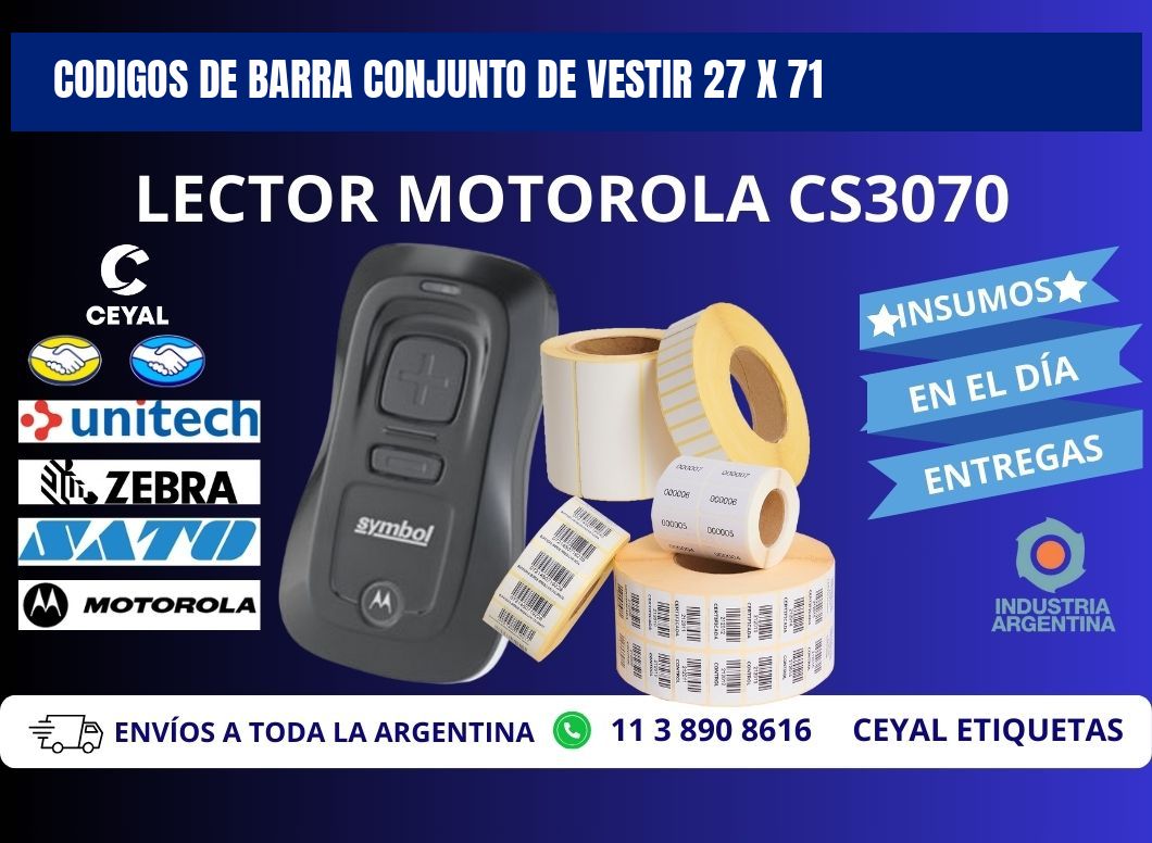 CODIGOS DE BARRA CONJUNTO DE VESTIR 27 x 71