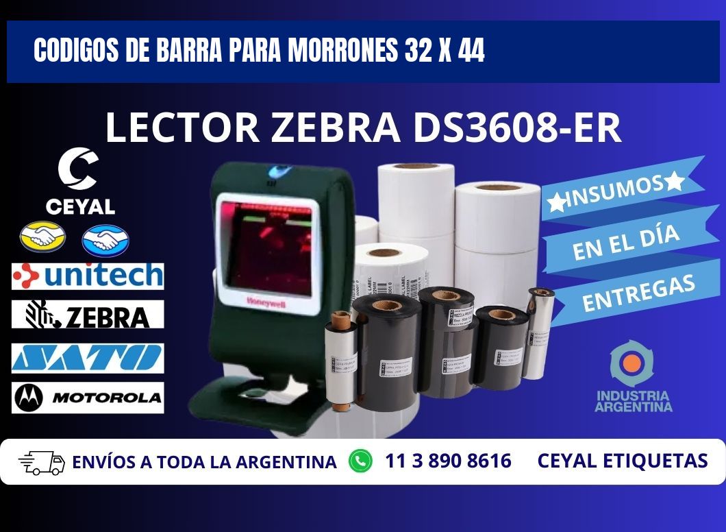 CODIGOS DE BARRA PARA MORRONES 32 x 44