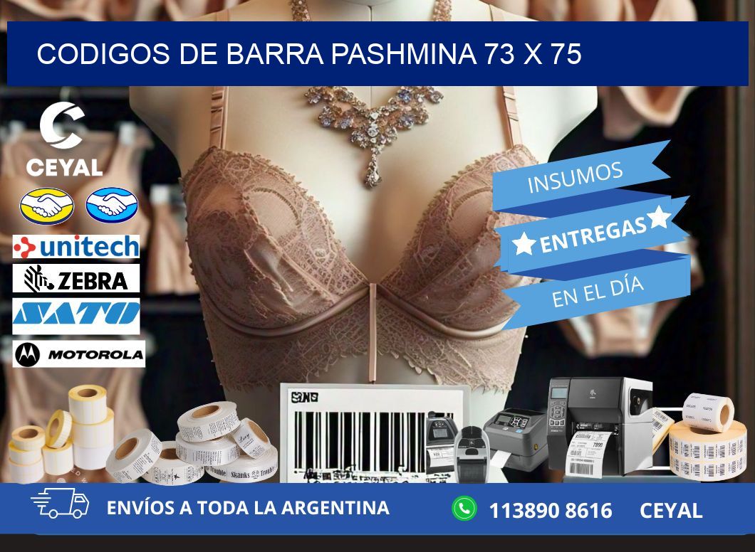 CODIGOS DE BARRA PASHMINA 73 x 75