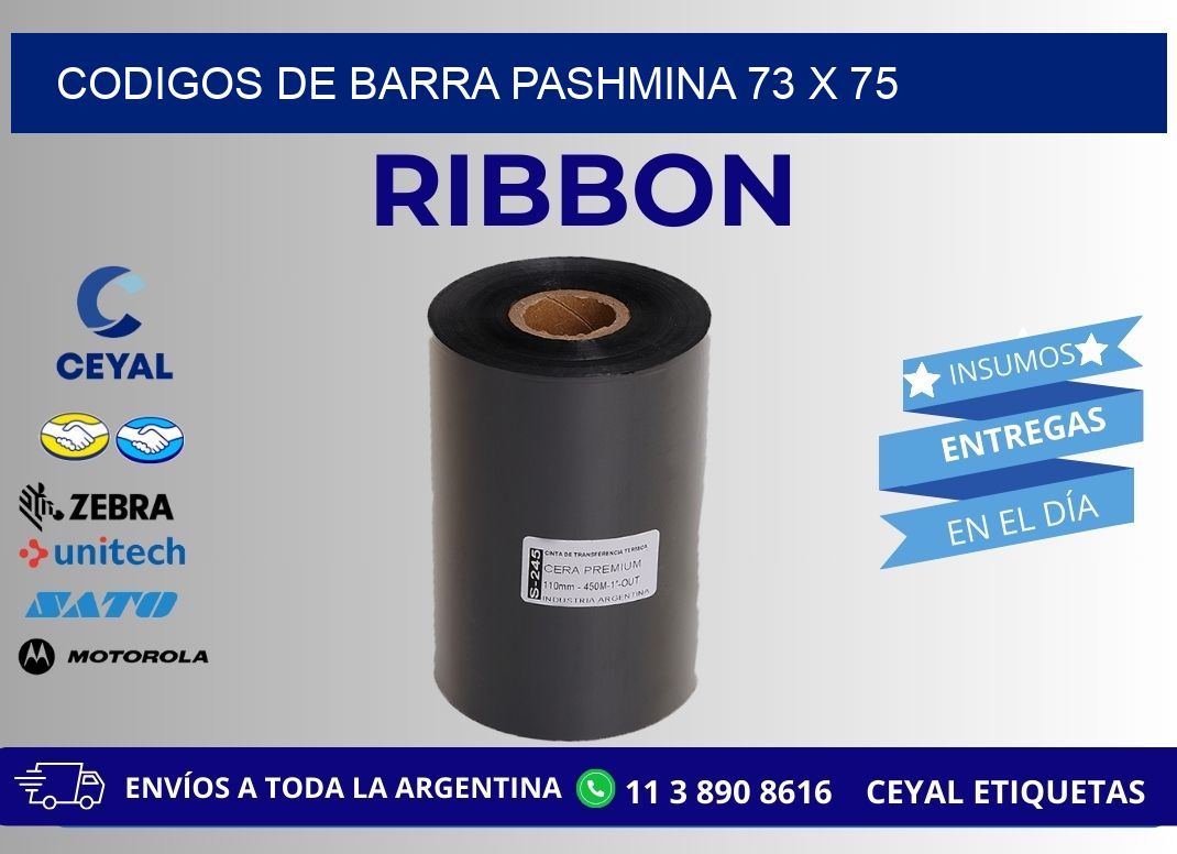 CODIGOS DE BARRA PASHMINA 73 x 75