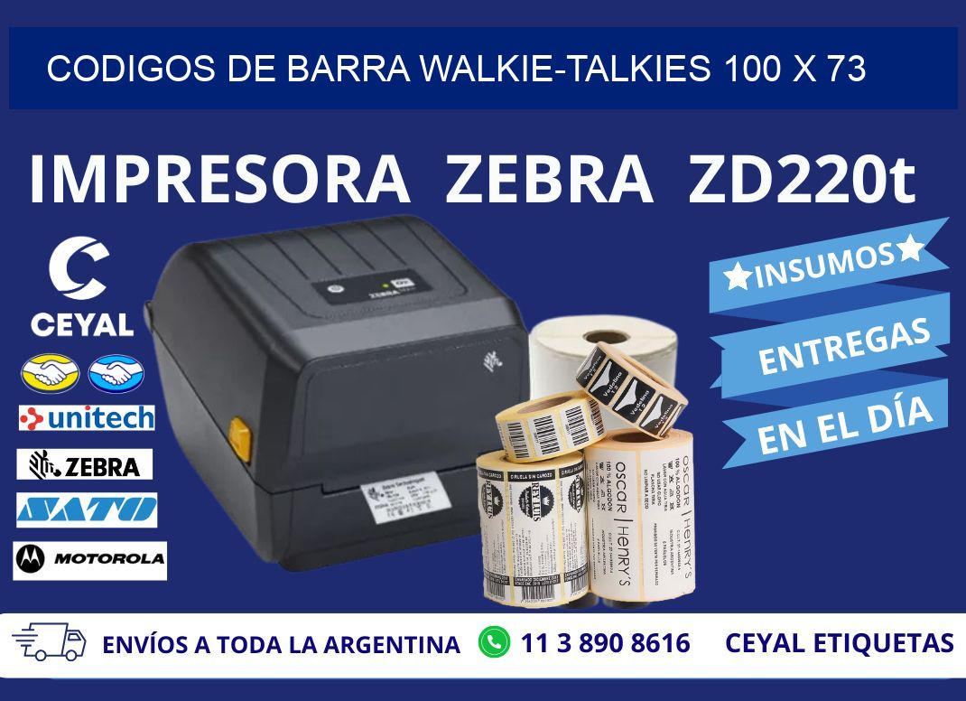 CODIGOS DE BARRA WALKIE-TALKIES 100 x 73