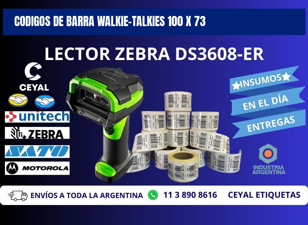 CODIGOS DE BARRA WALKIE-TALKIES 100 x 73