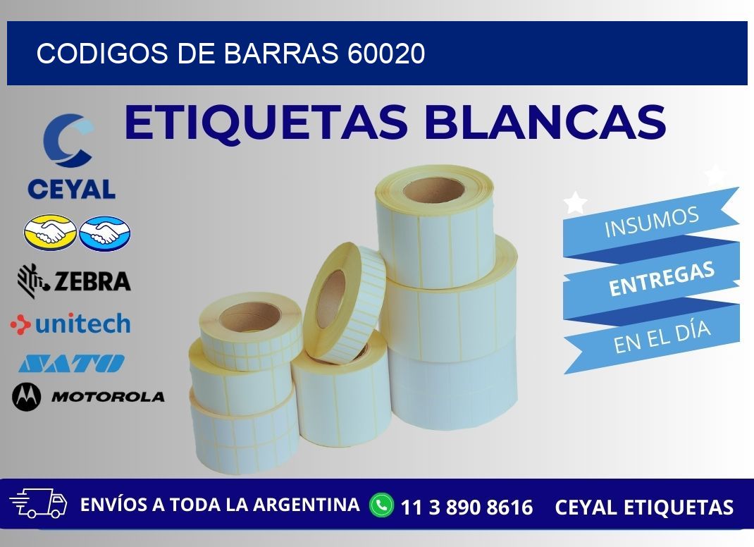 CODIGOS DE BARRAS 60020