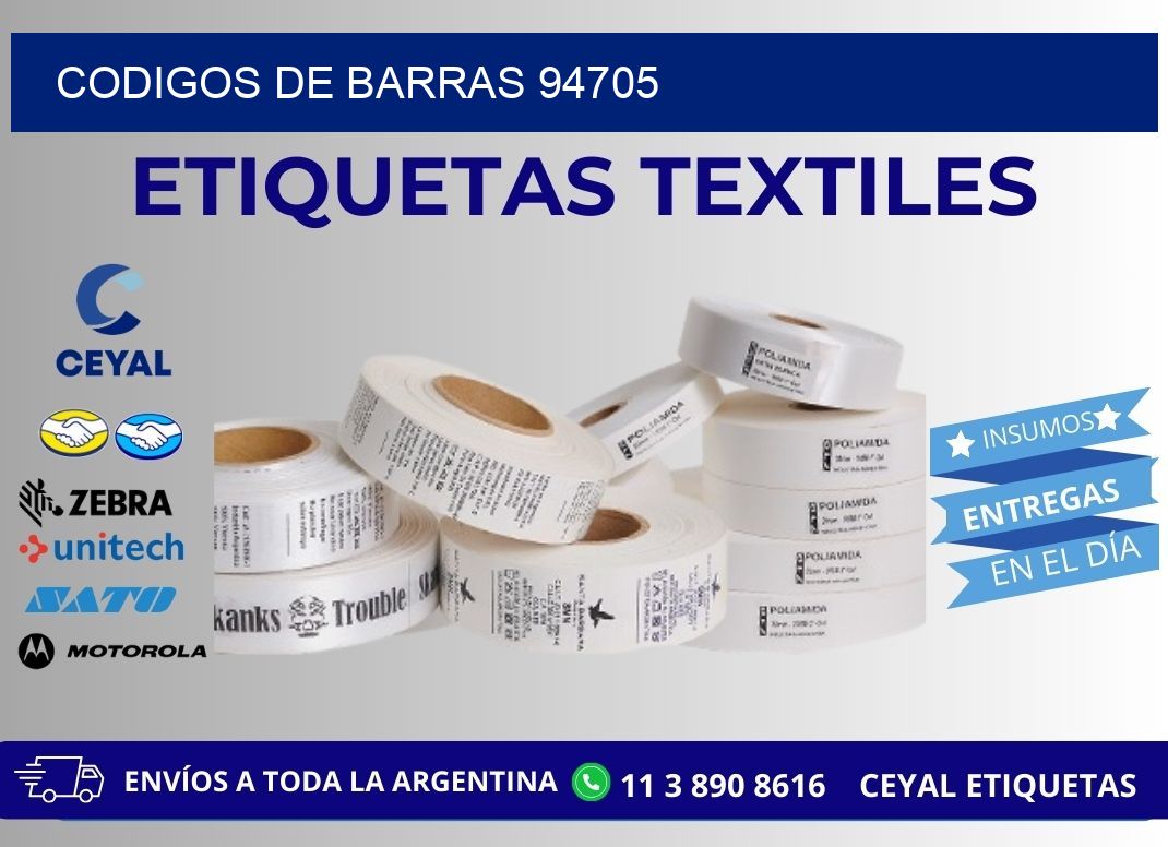 CODIGOS DE BARRAS 94705