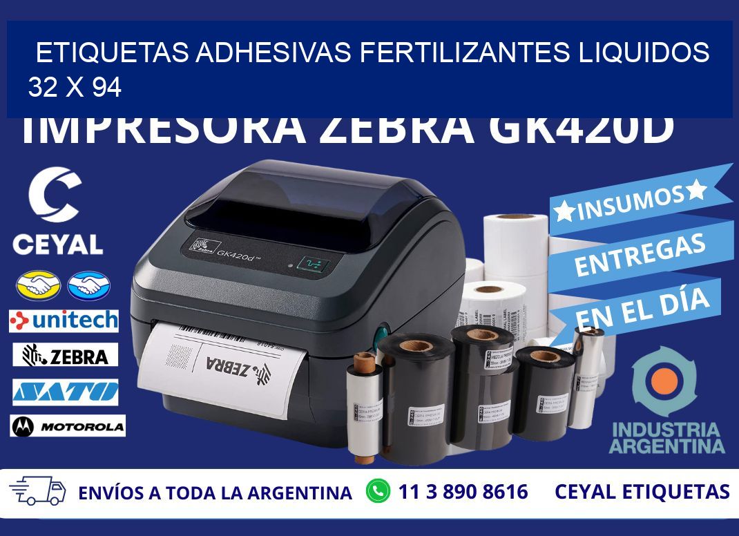 ETIQUETAS ADHESIVAS FERTILIZANTES LIQUIDOS 32 x 94