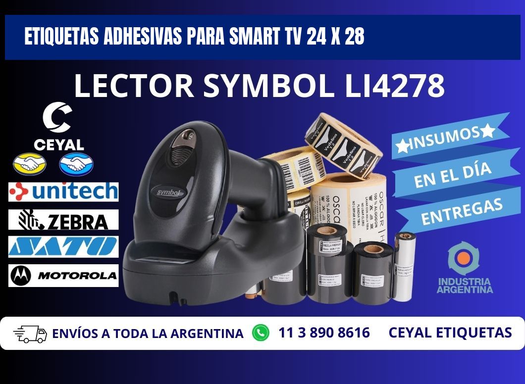 ETIQUETAS ADHESIVAS PARA SMART TV 24 x 28