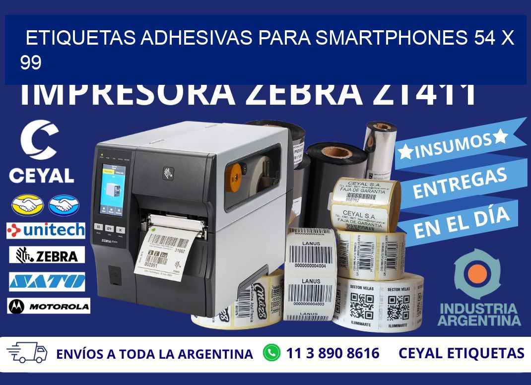 ETIQUETAS ADHESIVAS PARA SMARTPHONES 54 x 99