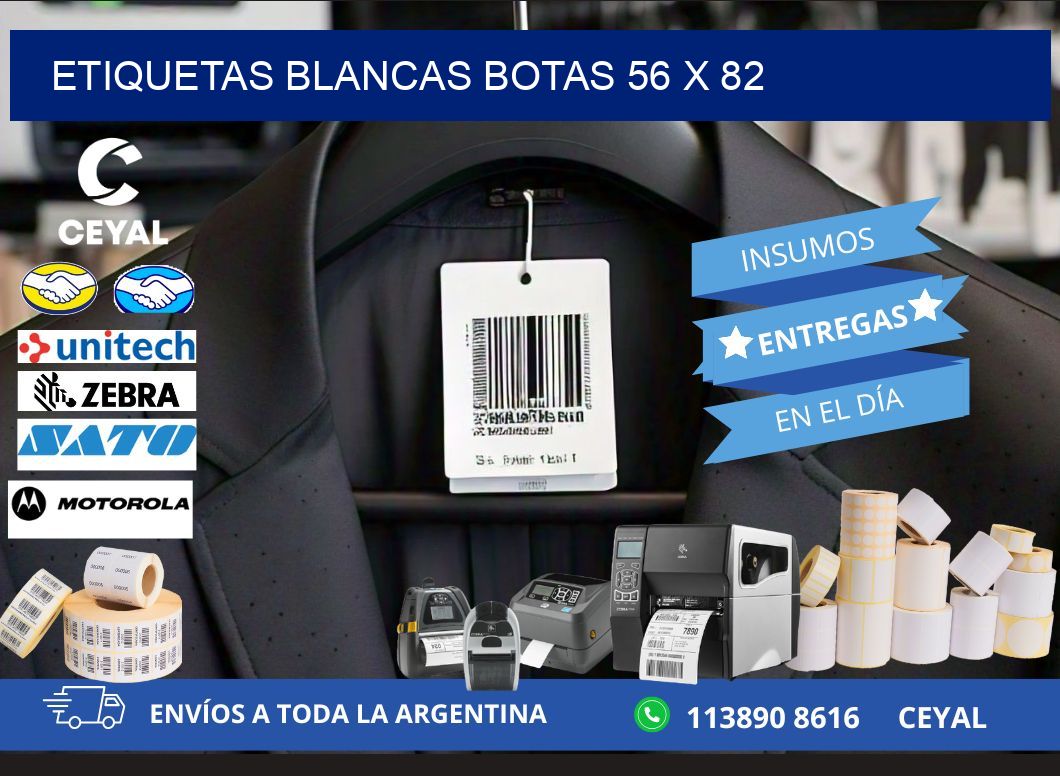 ETIQUETAS BLANCAS BOTAS 56 x 82