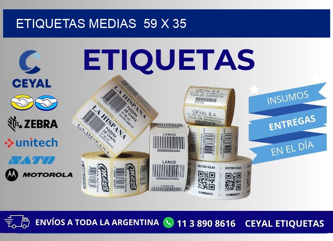 ETIQUETAS MEDIAS  59 x 35