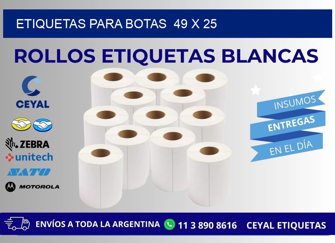 ETIQUETAS PARA BOTAS  49 x 25