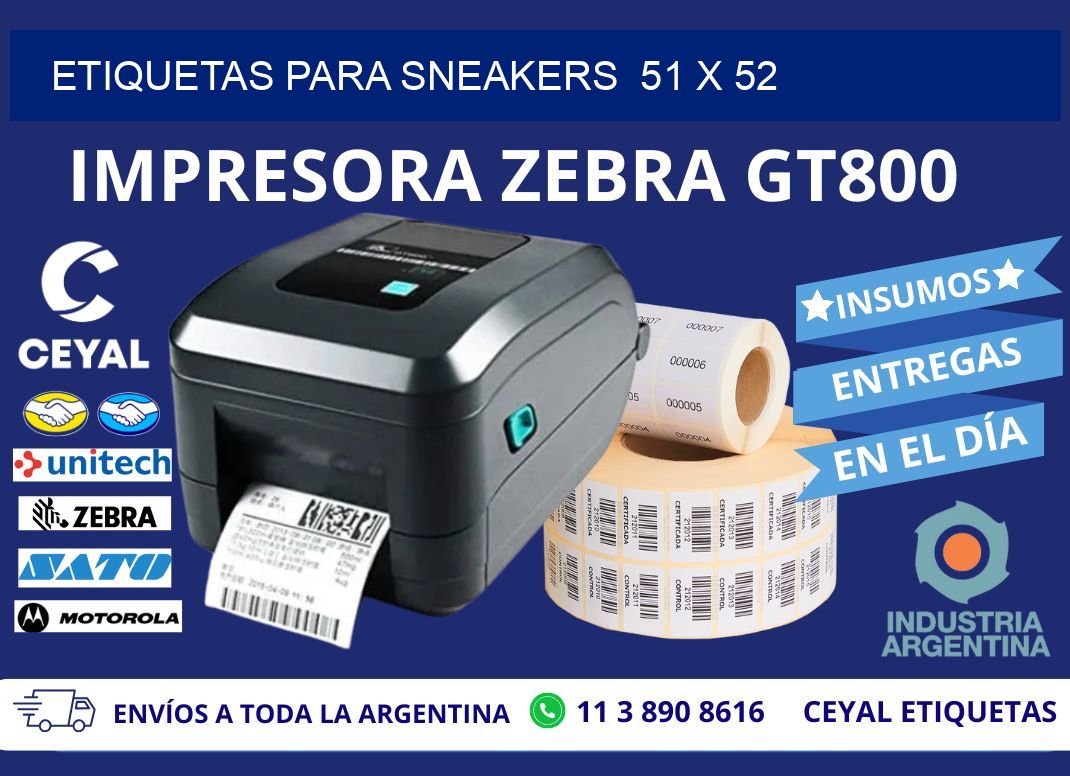 ETIQUETAS PARA SNEAKERS  51 x 52