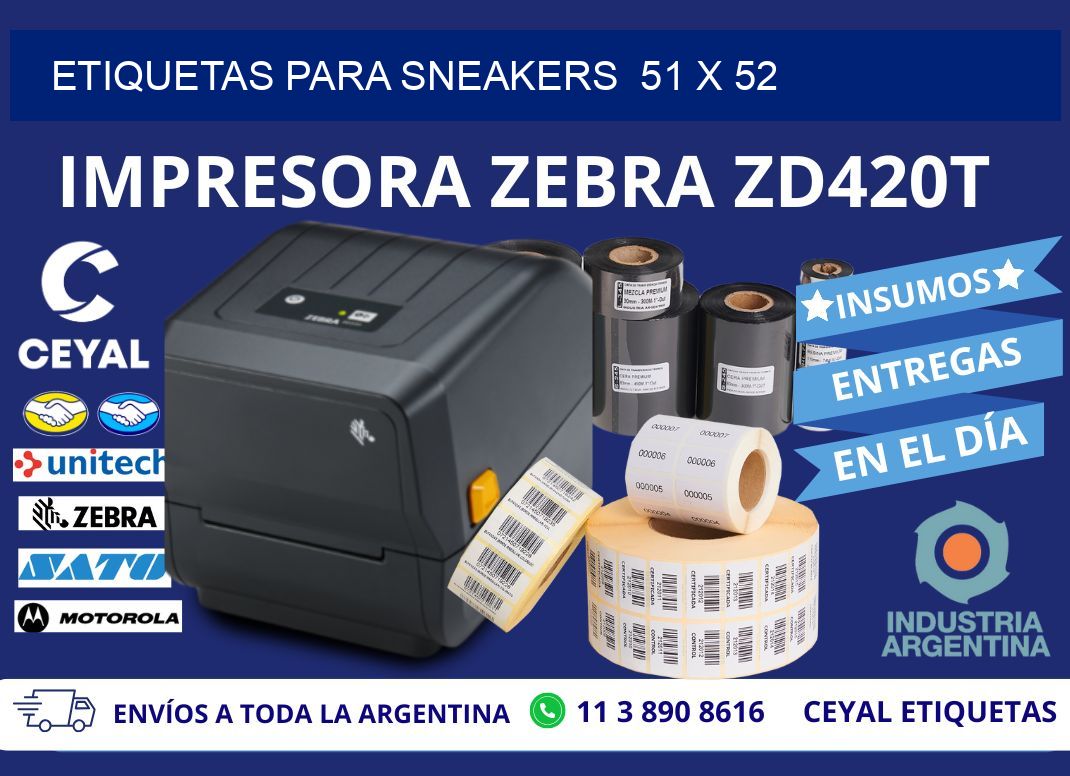 ETIQUETAS PARA SNEAKERS  51 x 52