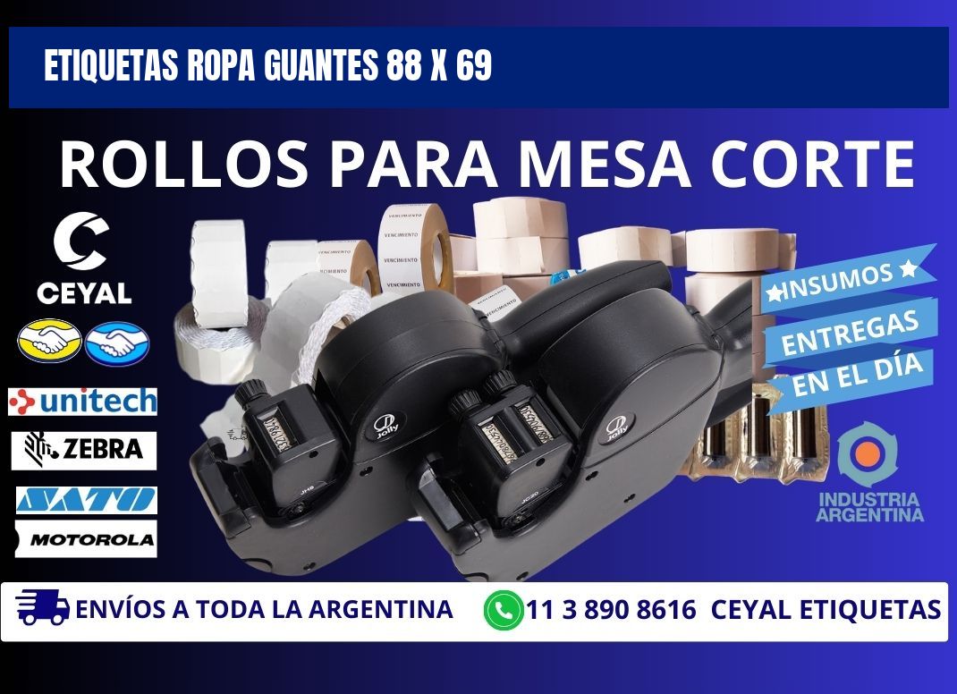 ETIQUETAS ROPA GUANTES 88 x 69