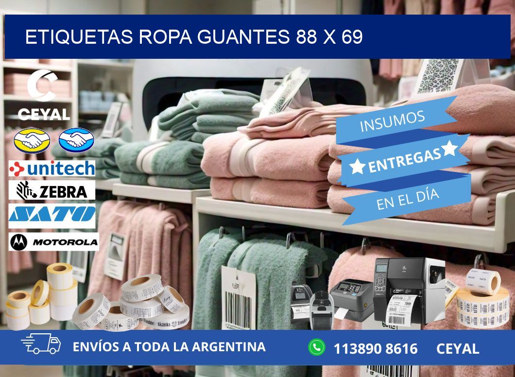 ETIQUETAS ROPA GUANTES 88 x 69