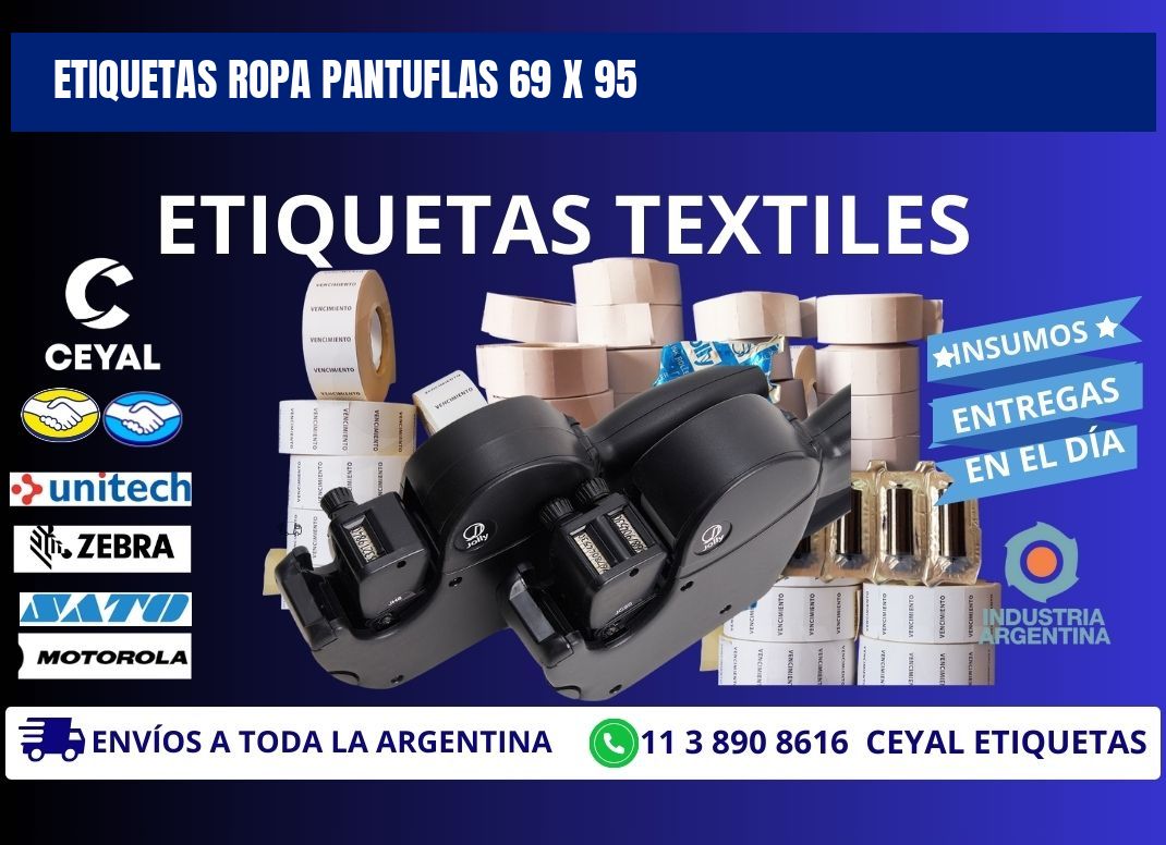 ETIQUETAS ROPA PANTUFLAS 69 x 95