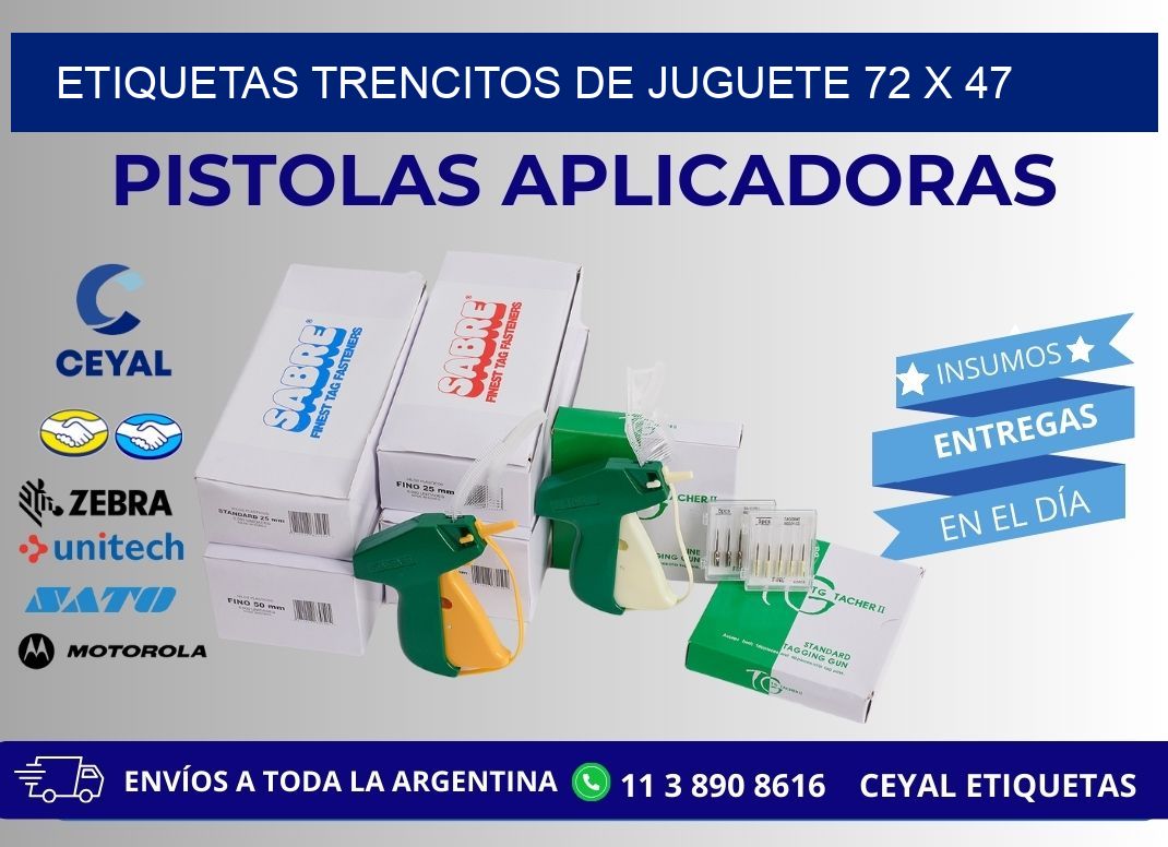 ETIQUETAS TRENCITOS DE JUGUETE 72 x 47