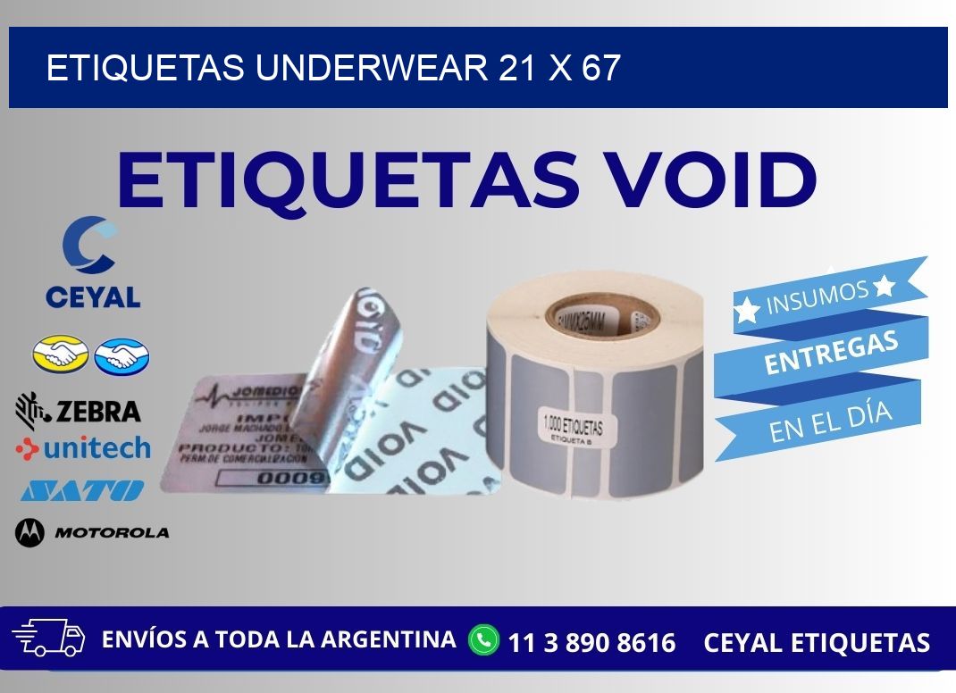 ETIQUETAS UNDERWEAR 21 x 67