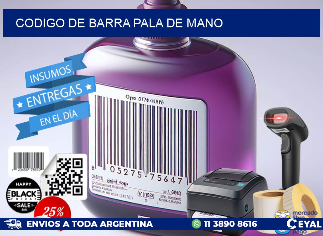 codigo de barra PALA DE MANO