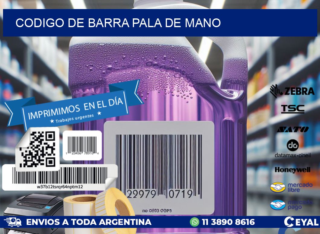 codigo de barra PALA DE MANO