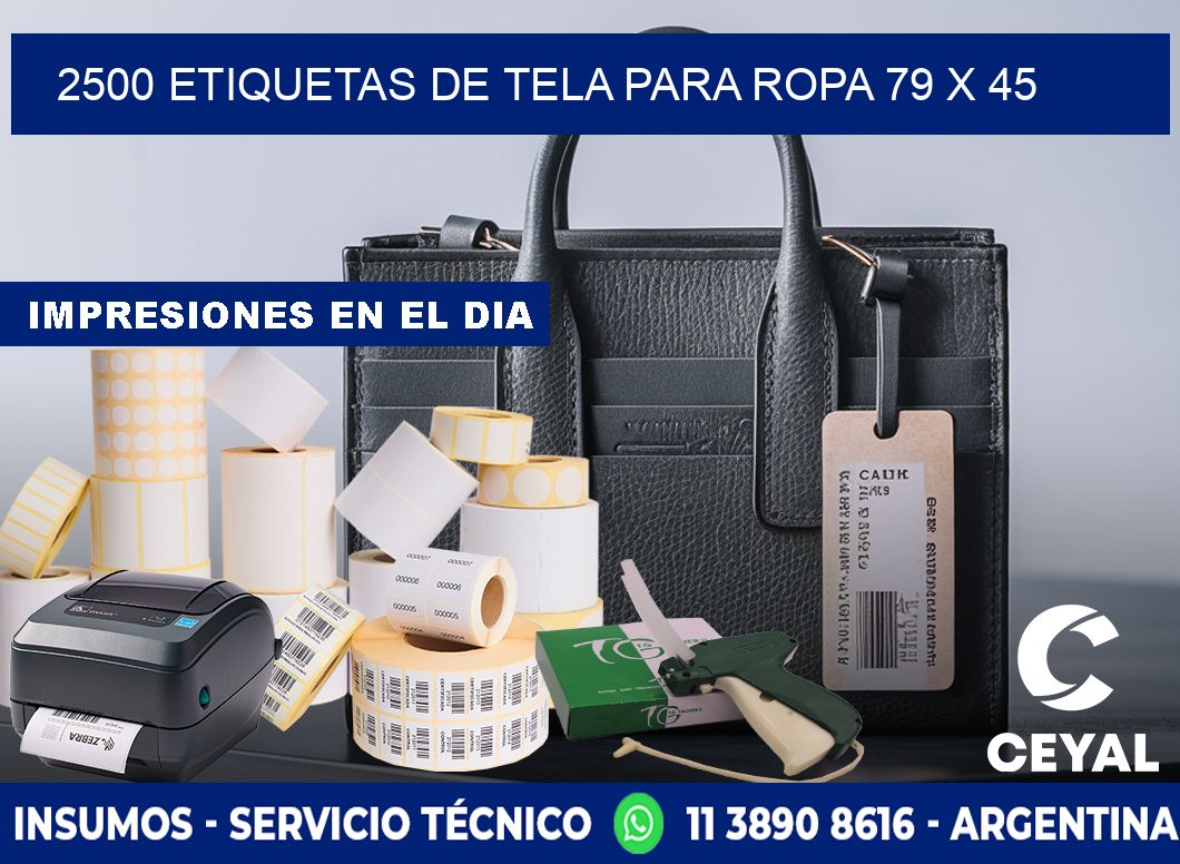 2500 ETIQUETAS DE TELA PARA ROPA 79 x 45