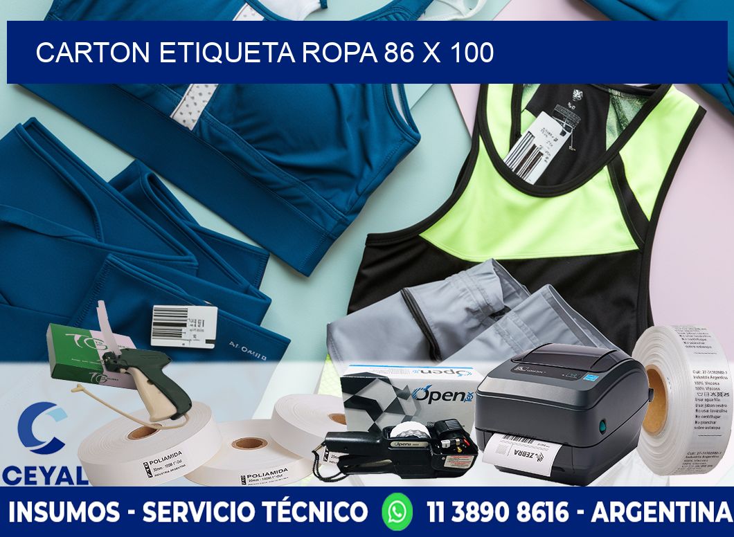 CARTON ETIQUETA ROPA 86 x 100