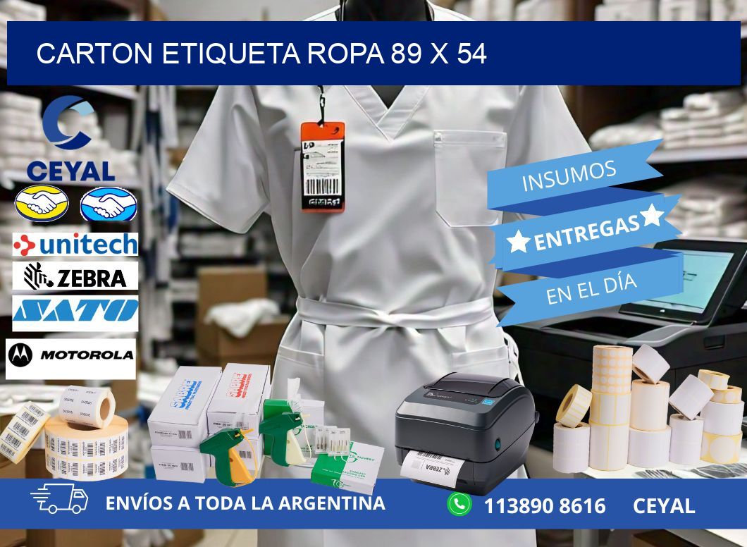 CARTON ETIQUETA ROPA 89 x 54