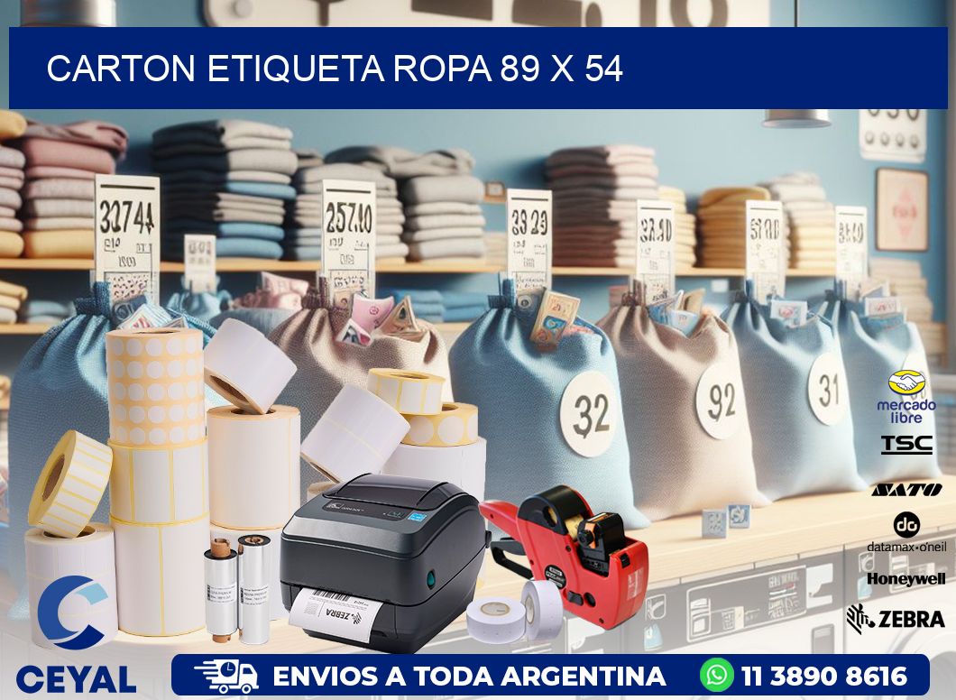 CARTON ETIQUETA ROPA 89 x 54