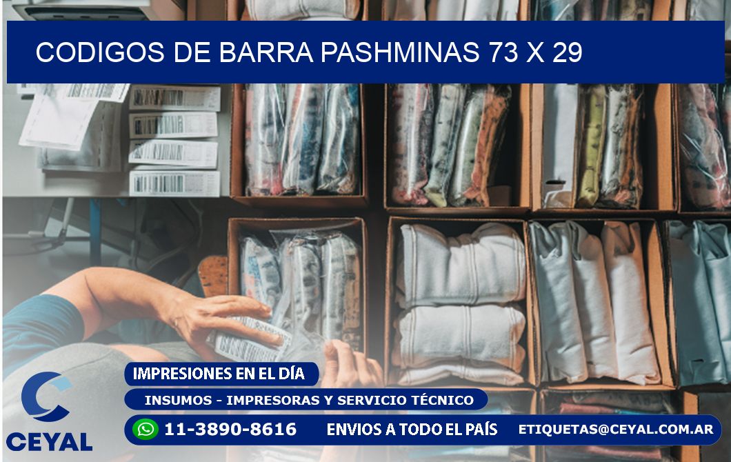 CODIGOS DE BARRA PASHMINAS 73 x 29