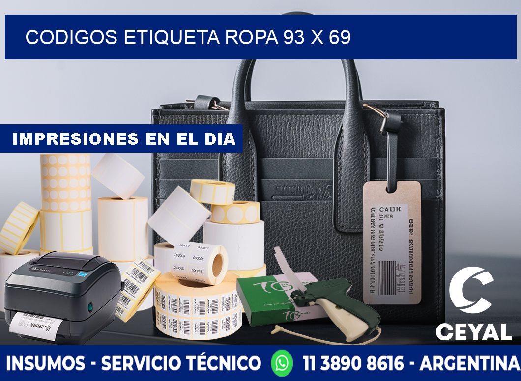 CODIGOS ETIQUETA ROPA 93 x 69