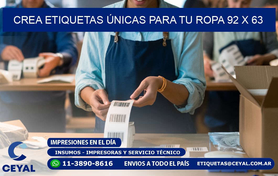 Crea Etiquetas Únicas para tu Ropa 92 x 63