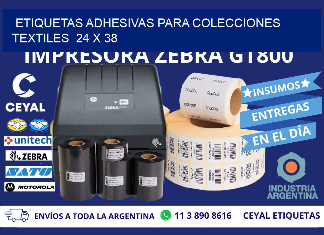 ETIQUETAS ADHESIVAS PARA COLECCIONES TEXTILES  24 x 38