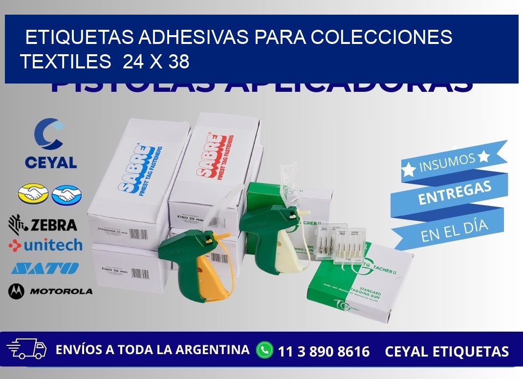 ETIQUETAS ADHESIVAS PARA COLECCIONES TEXTILES  24 x 38