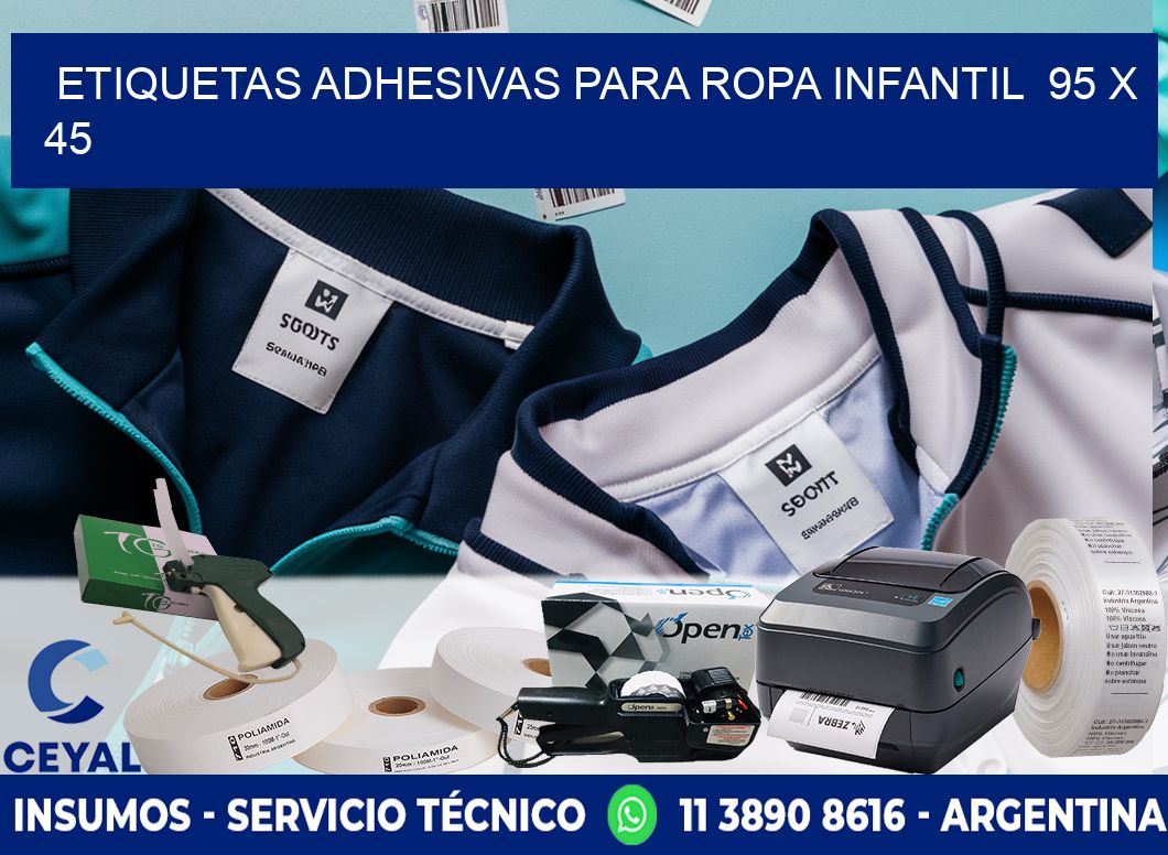 ETIQUETAS ADHESIVAS PARA ROPA INFANTIL  95 x 45