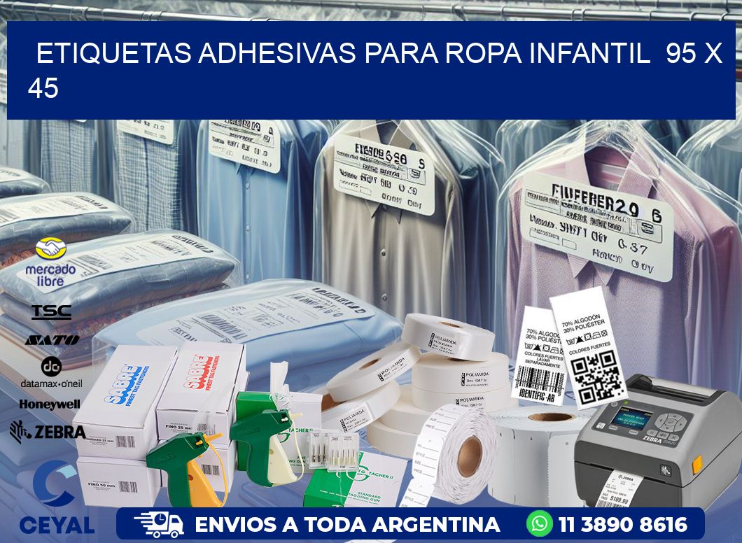 ETIQUETAS ADHESIVAS PARA ROPA INFANTIL  95 x 45