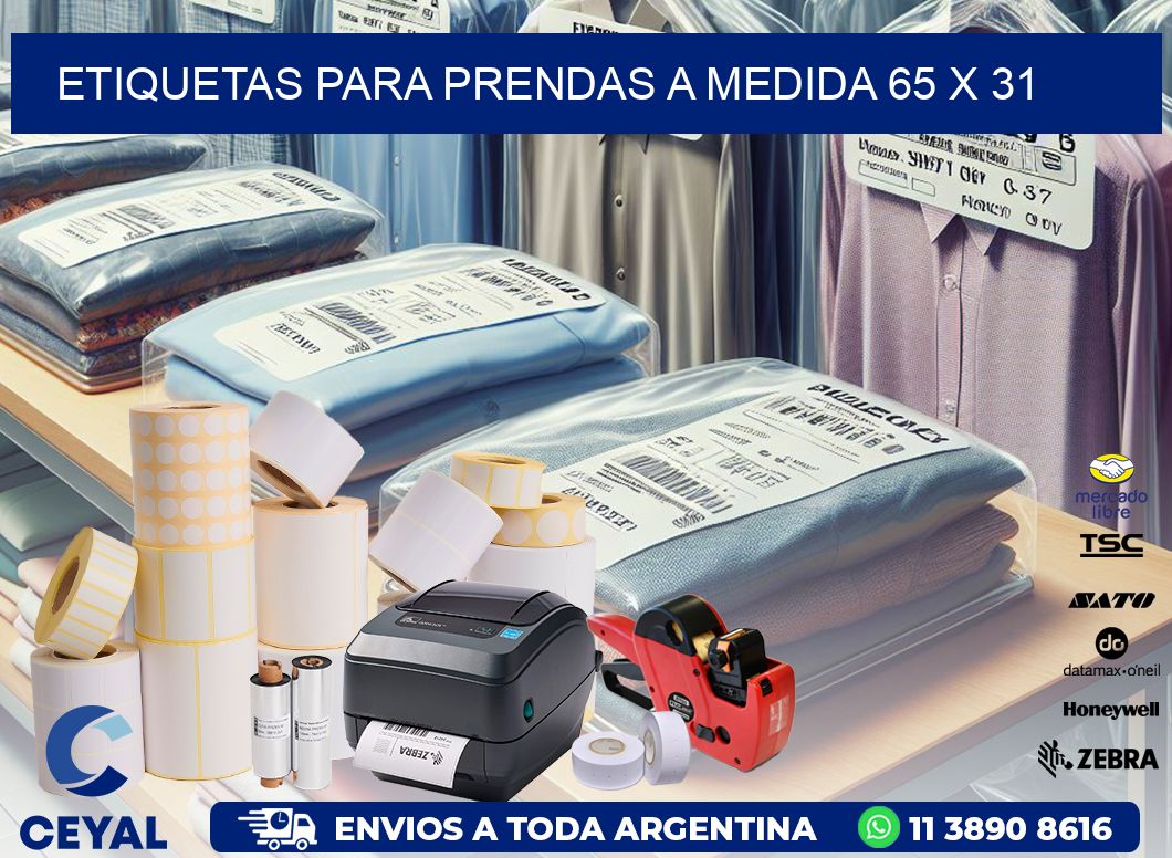 ETIQUETAS PARA PRENDAS A MEDIDA 65 x 31