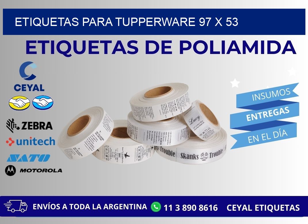 ETIQUETAS PARA TUPPERWARE 97 x 53