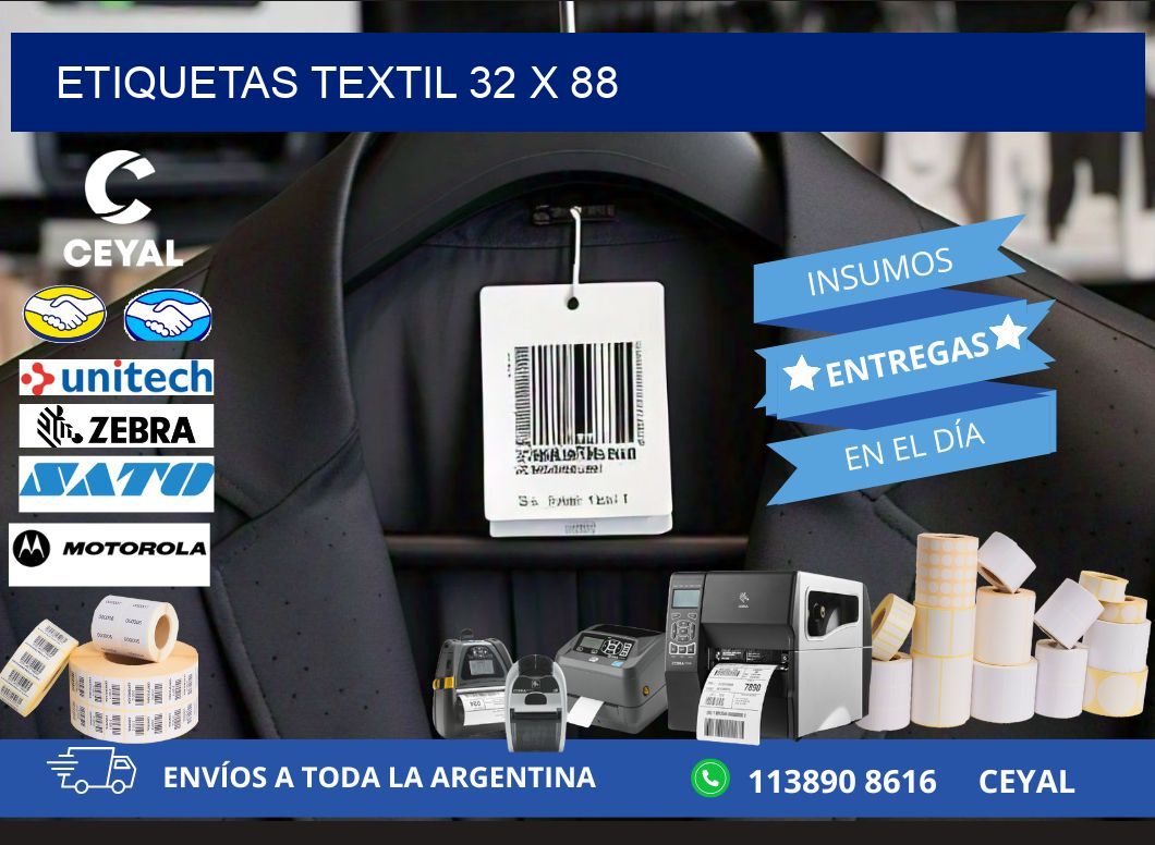 ETIQUETAS TEXTIL 32 x 88