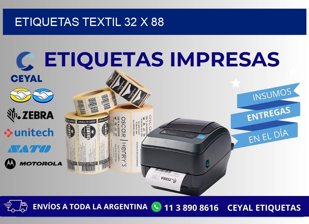 ETIQUETAS TEXTIL 32 x 88