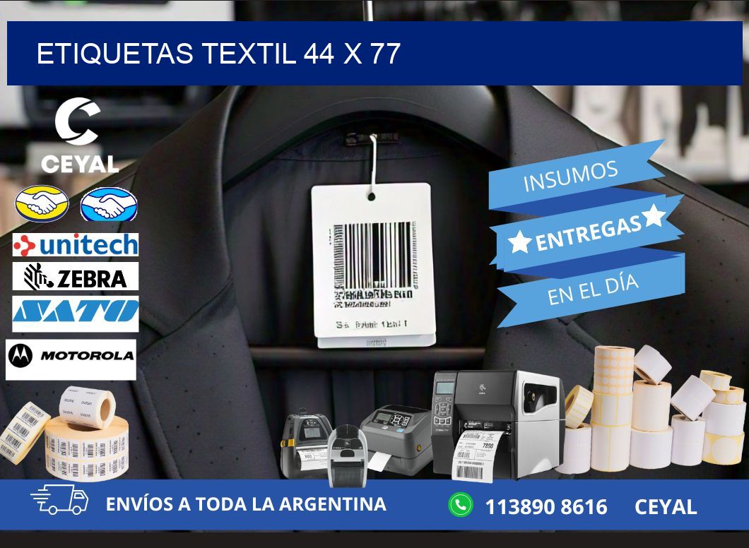 ETIQUETAS TEXTIL 44 x 77