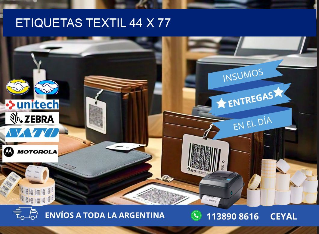 ETIQUETAS TEXTIL 44 x 77