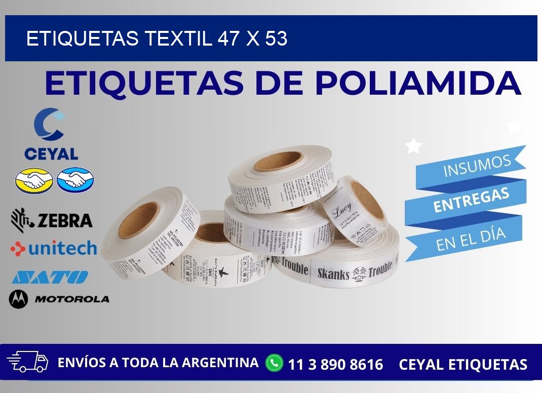 ETIQUETAS TEXTIL 47 x 53