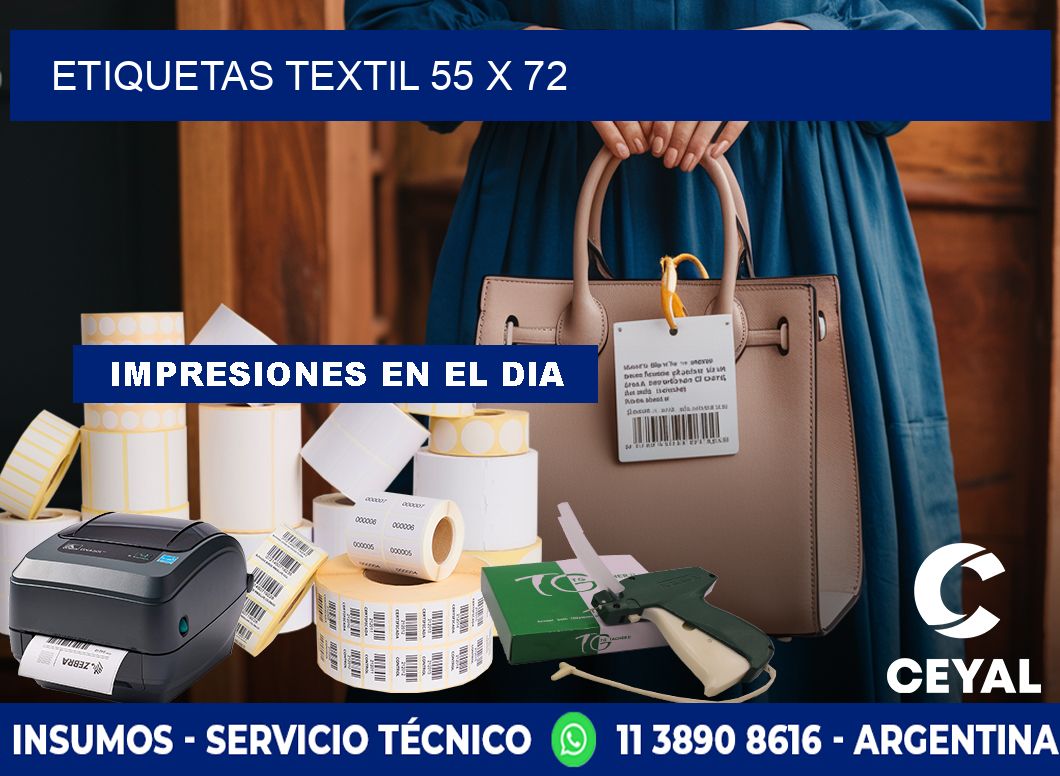 ETIQUETAS TEXTIL 55 x 72