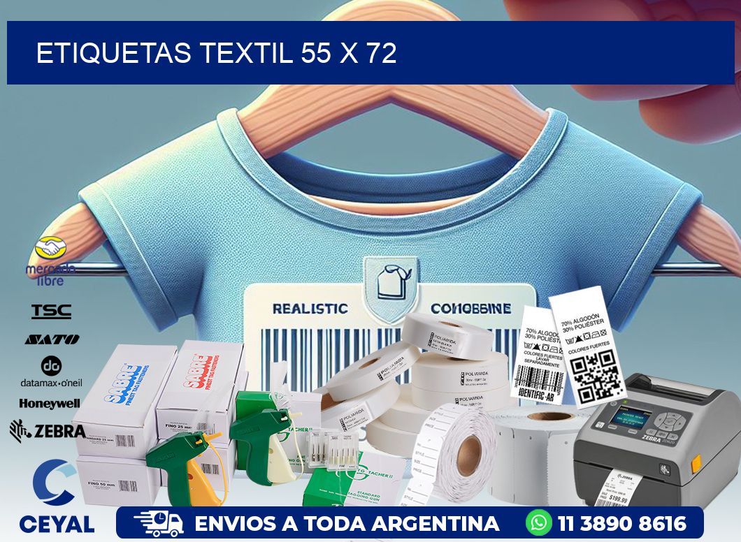 ETIQUETAS TEXTIL 55 x 72